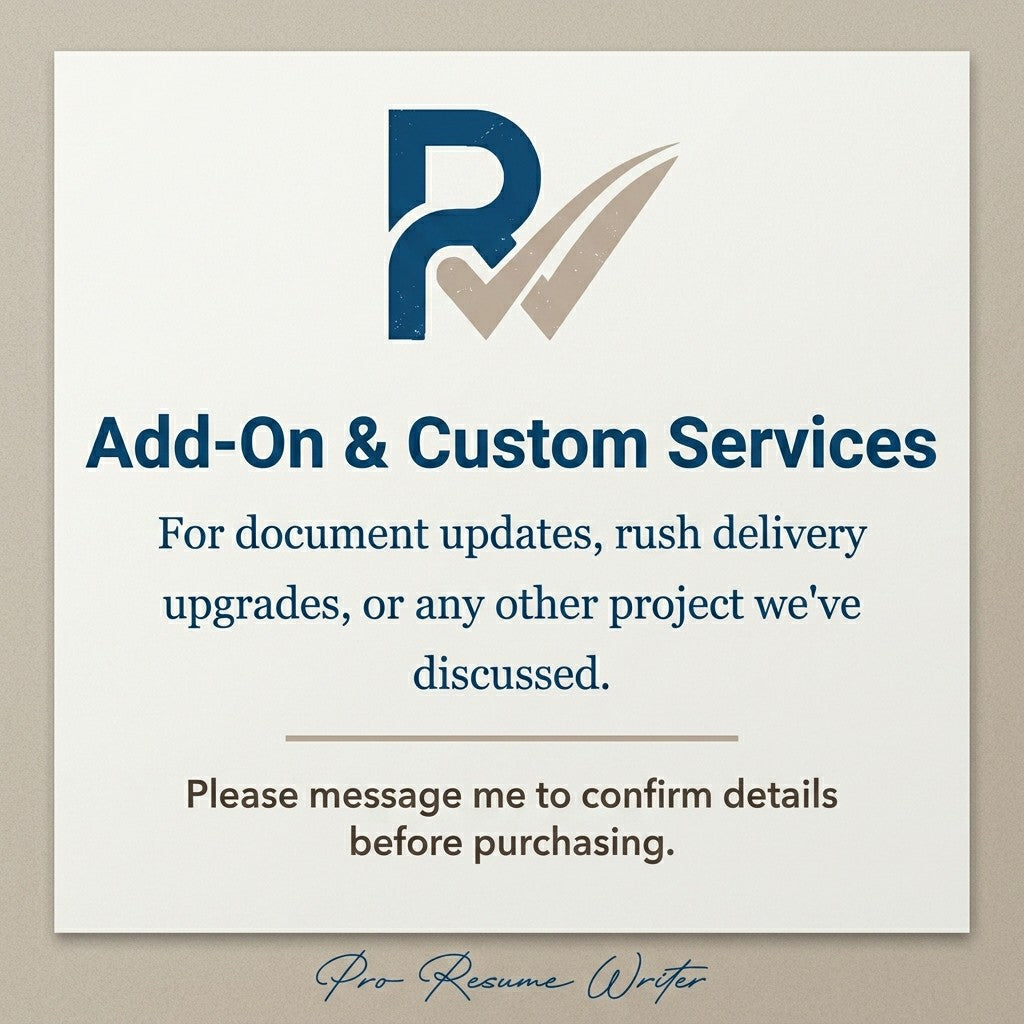 Custom Services & Add-Ons