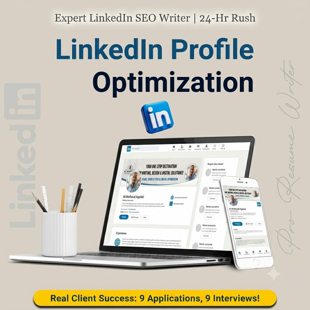 LinkedIn Profile Optimization: Professional LinkedIn Writer, SEO Keyword Expert, 24-Hour Rush, Custom Banner Design