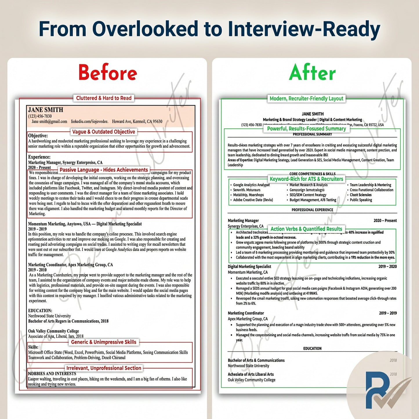Professional Resume Writing Service: ATS-Friendly Resume, 24-Hour Rush, Expert CV Writer, Minimalist Modern Layout